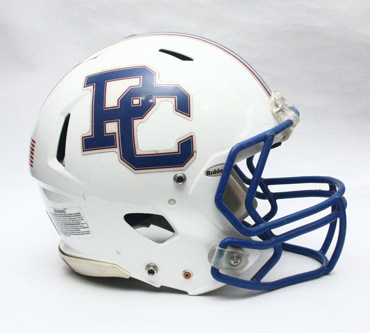 Game Used 2011 Presbyterian Blue Hose Riddell Speed Football Helmet