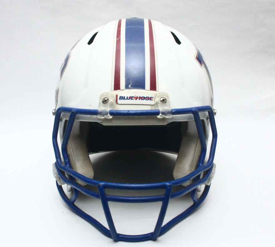 Game Used 2011 Presbyterian Blue Hose Riddell Speed Football Helmet