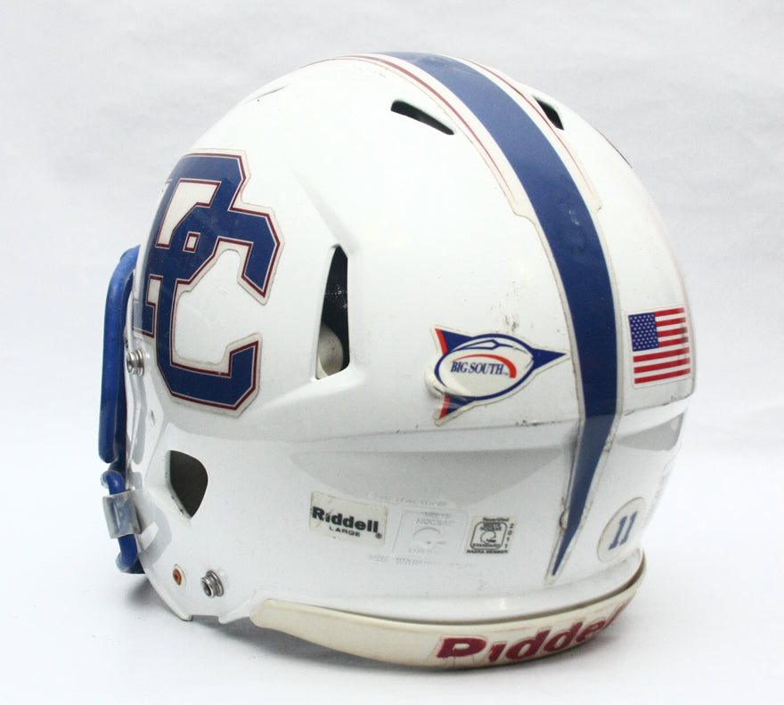 Game Used 2011 Presbyterian Blue Hose Riddell Speed Football Helmet