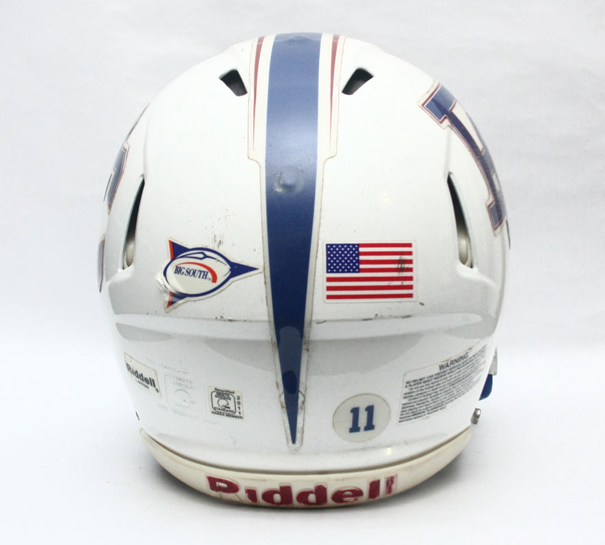 Game Used 2011 Presbyterian Blue Hose Riddell Speed Football Helmet