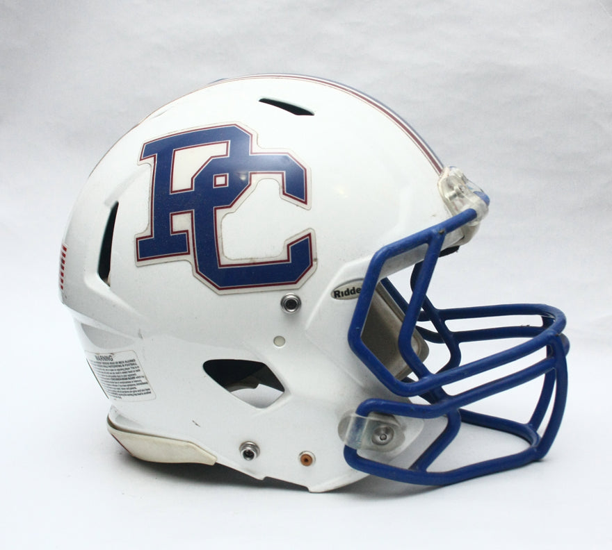 Game Used 2011 Presbyterian Blue Hose Riddell Speed Football Helmet