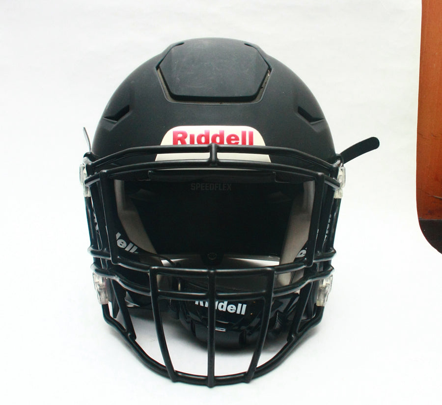 Game Used 2021 Riddell SpeedFlex Football Helmet - Adult Large - Matte Black