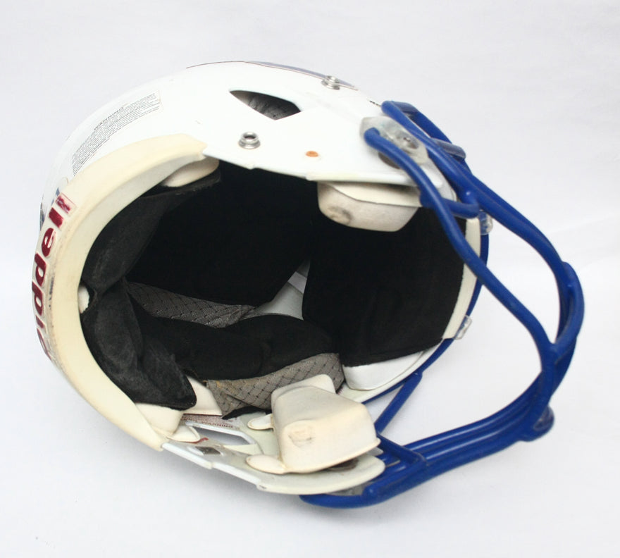 Game Used 2011 Presbyterian Blue Hose Riddell Speed Football Helmet