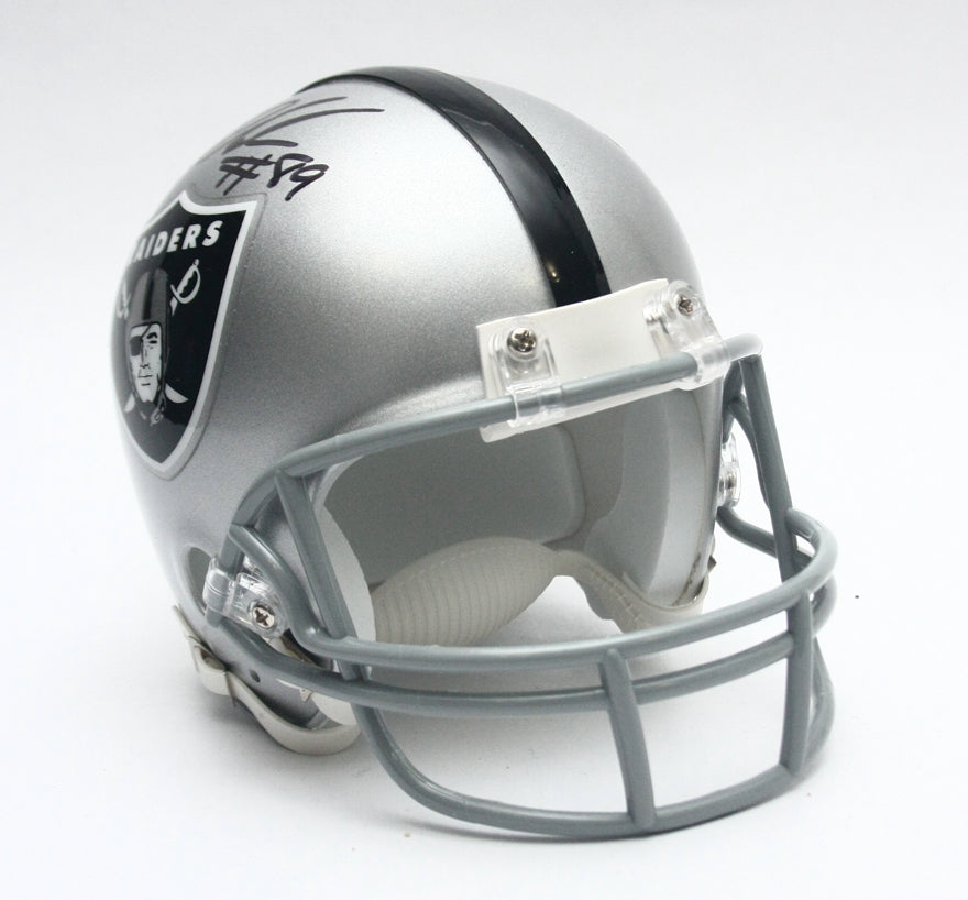 NIB Oakland LA Vegas Raiders Bryan Edwards Signed Riddell MINI Football Helmet