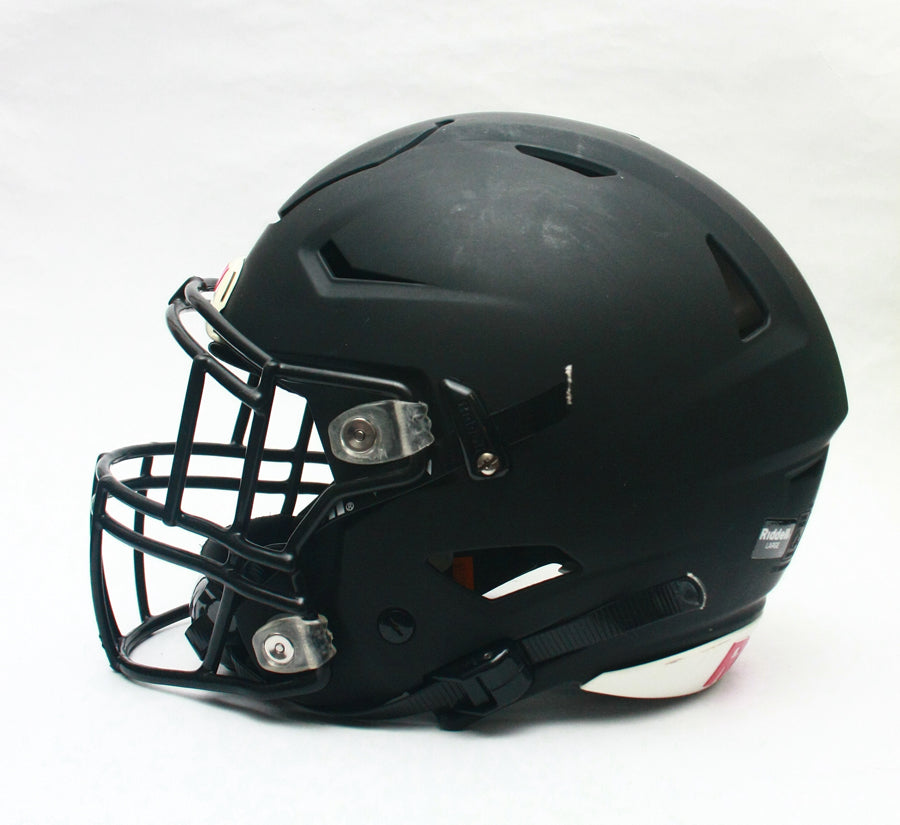 Game Used 2021 Riddell SpeedFlex Football Helmet - Adult Large - Matte Black
