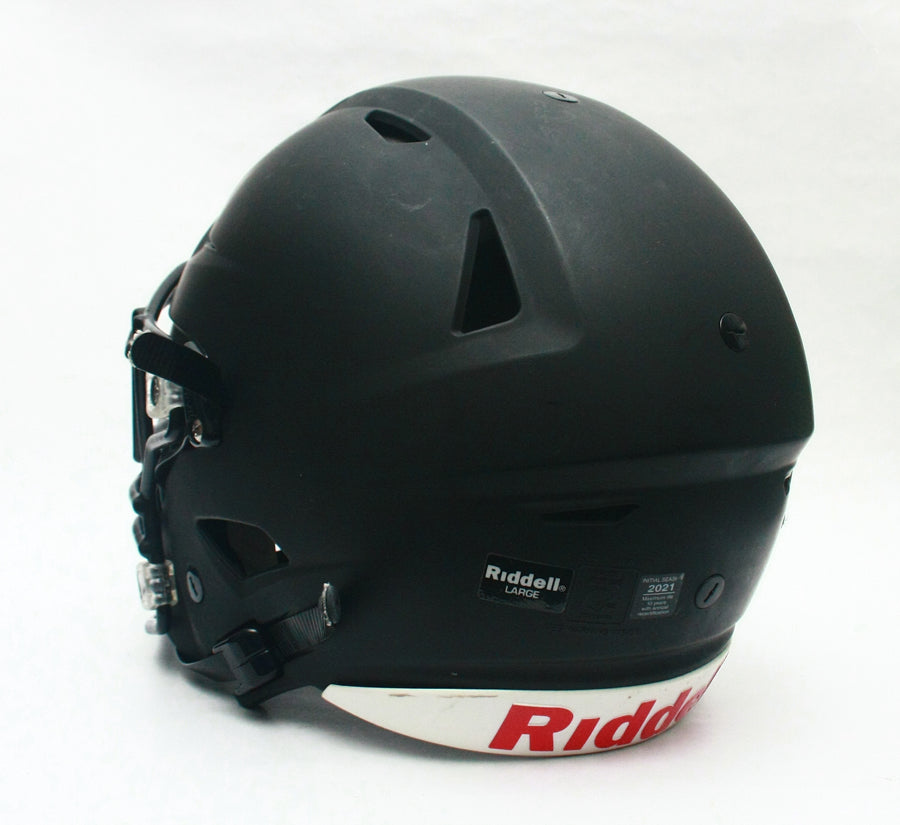Game Used 2021 Riddell SpeedFlex Football Helmet - Adult Large - Matte Black