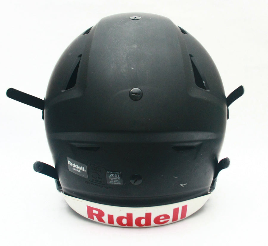 Game Used 2021 Riddell SpeedFlex Football Helmet - Adult Large - Matte Black