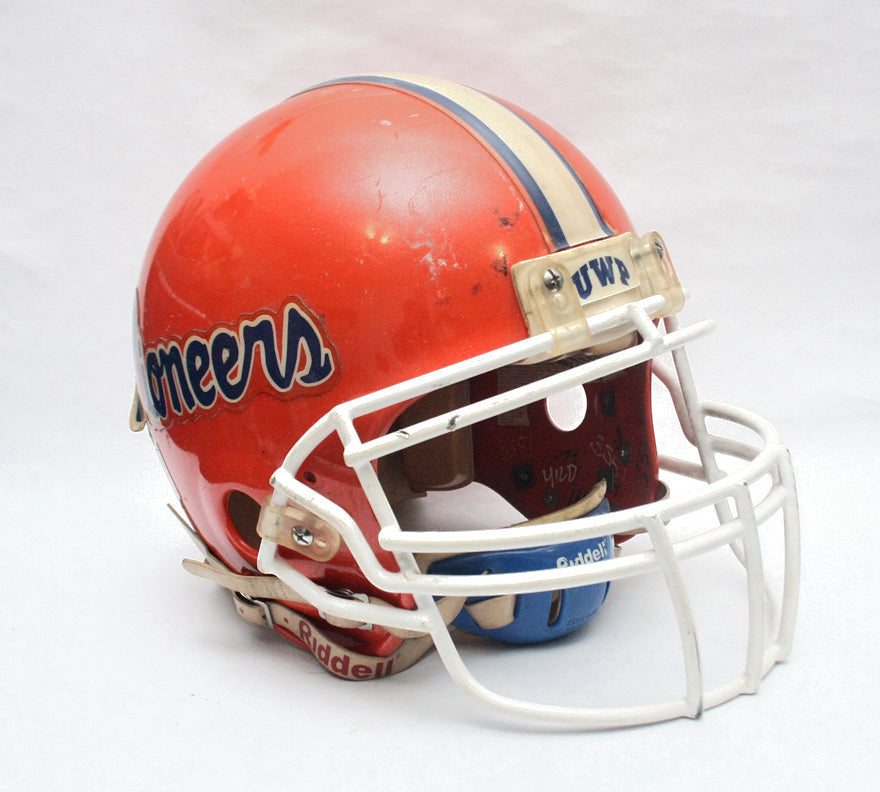 Vintage Game Used 1990s UWP Pioneers Riddell VSR4 Football Helmet - Size Large