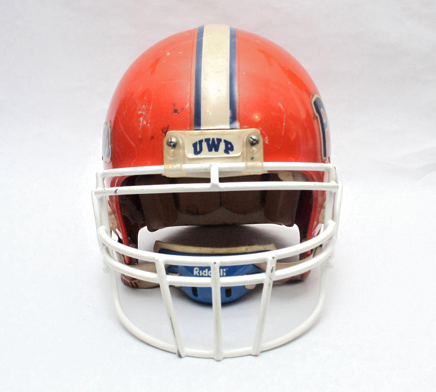 Vintage Game Used 1990s UWP Pioneers Riddell VSR4 Football Helmet - Size Large