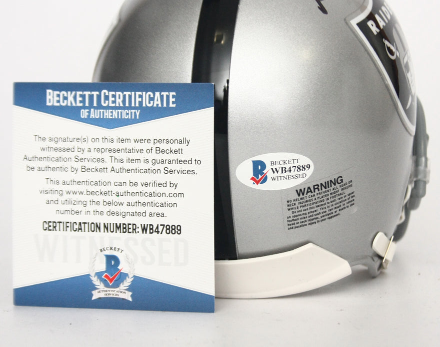 NIB Oakland LA Vegas Raiders Bryan Edwards Signed Riddell MINI Football Helmet