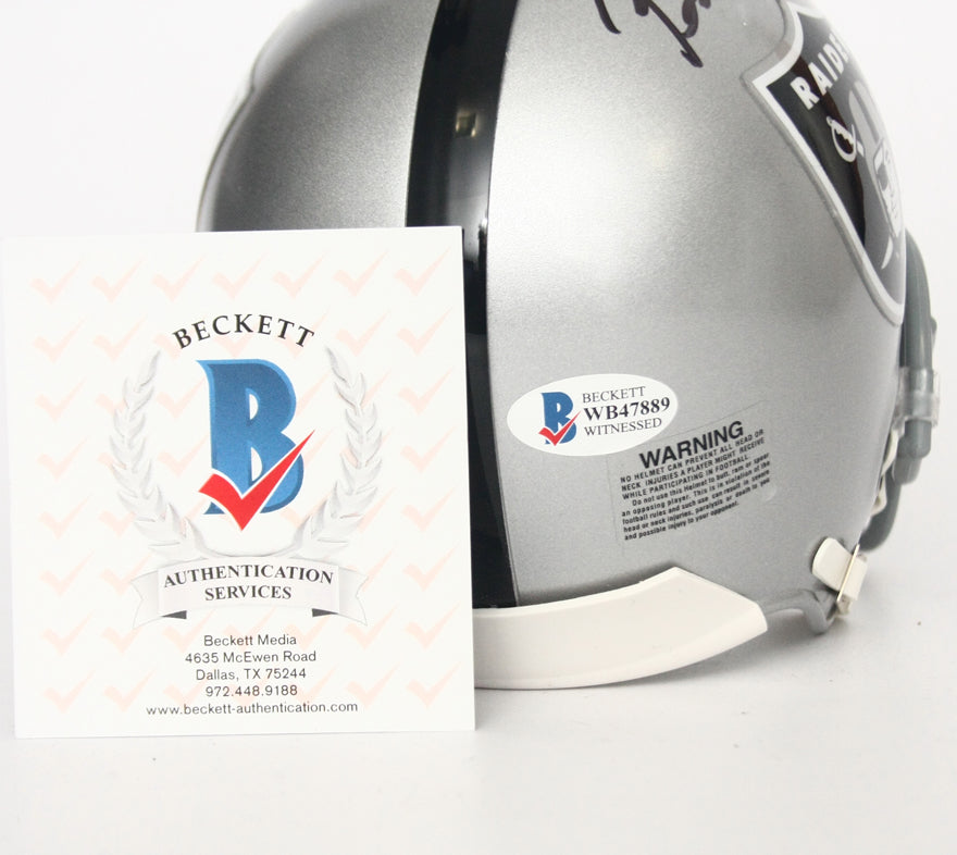 NIB Oakland LA Vegas Raiders Bryan Edwards Signed Riddell MINI Football Helmet