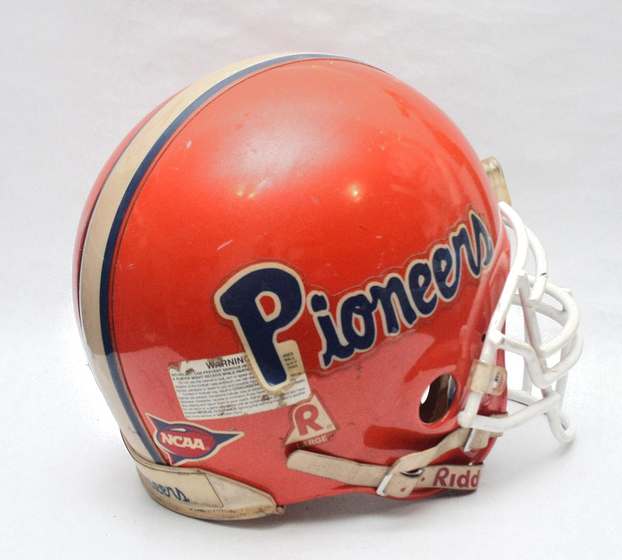 Vintage Game Used 1990s UWP Pioneers Riddell VSR4 Football Helmet - Size Large