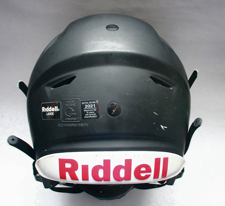 Game Used 2021 Riddell SpeedFlex Football Helmet - Adult Large - Matte Black