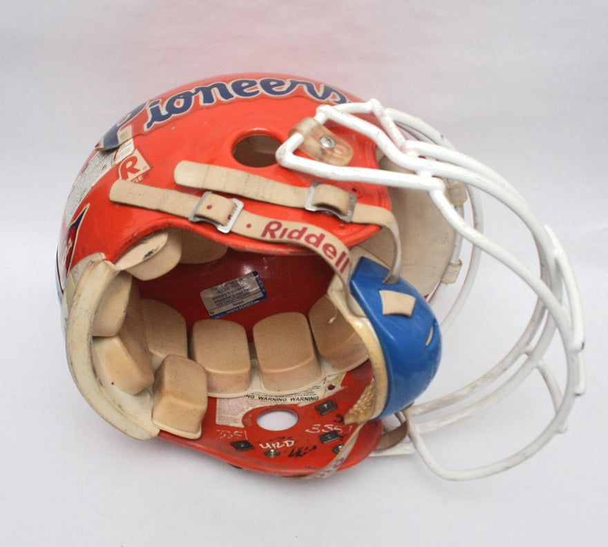 Vintage Game Used 1990s UWP Pioneers Riddell VSR4 Football Helmet - Size Large