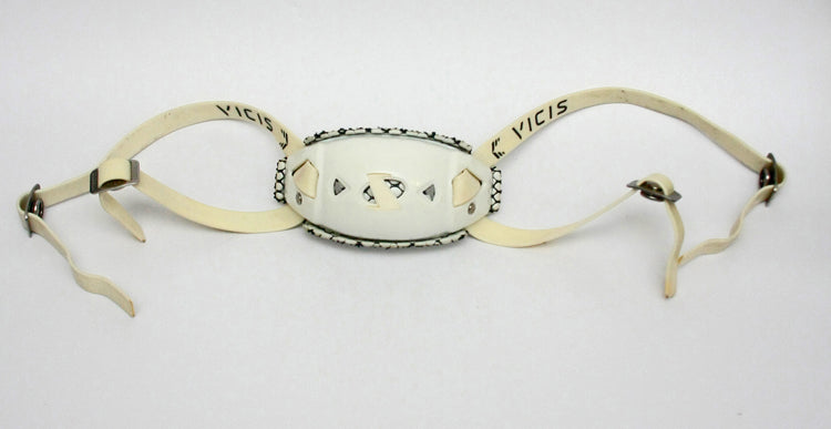 Game Used Vicis High Hook Four Point Hard Cup Football Helmet Chinstrap