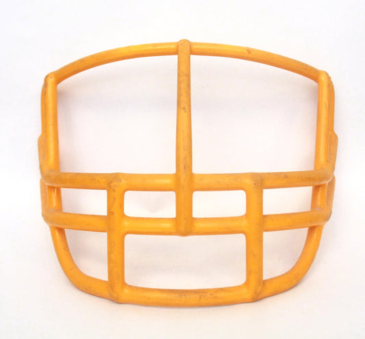 Vintage Game Used 1980s NOPO USFL Football Helmet Facemask Yellow Gold 3 Dot LG