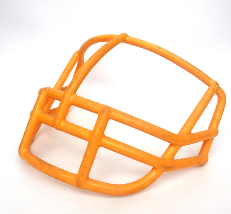 Vintage Game Used 1980s NOPO USFL Football Helmet Facemask Yellow Gold 3 Dot LG