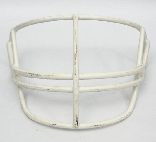 Game Used Vintage 2000s Schutt NOPO Football Helmet Facemask - White