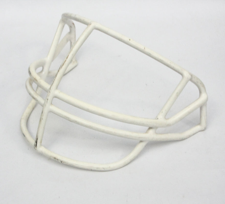 Game Used Vintage 2000s Schutt NOPO Football Helmet Facemask - White