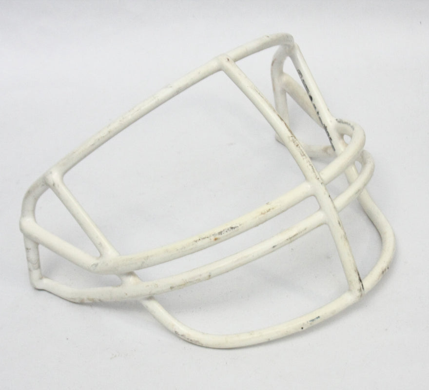 Game Used Vintage 2000s Schutt NOPO Football Helmet Facemask - White