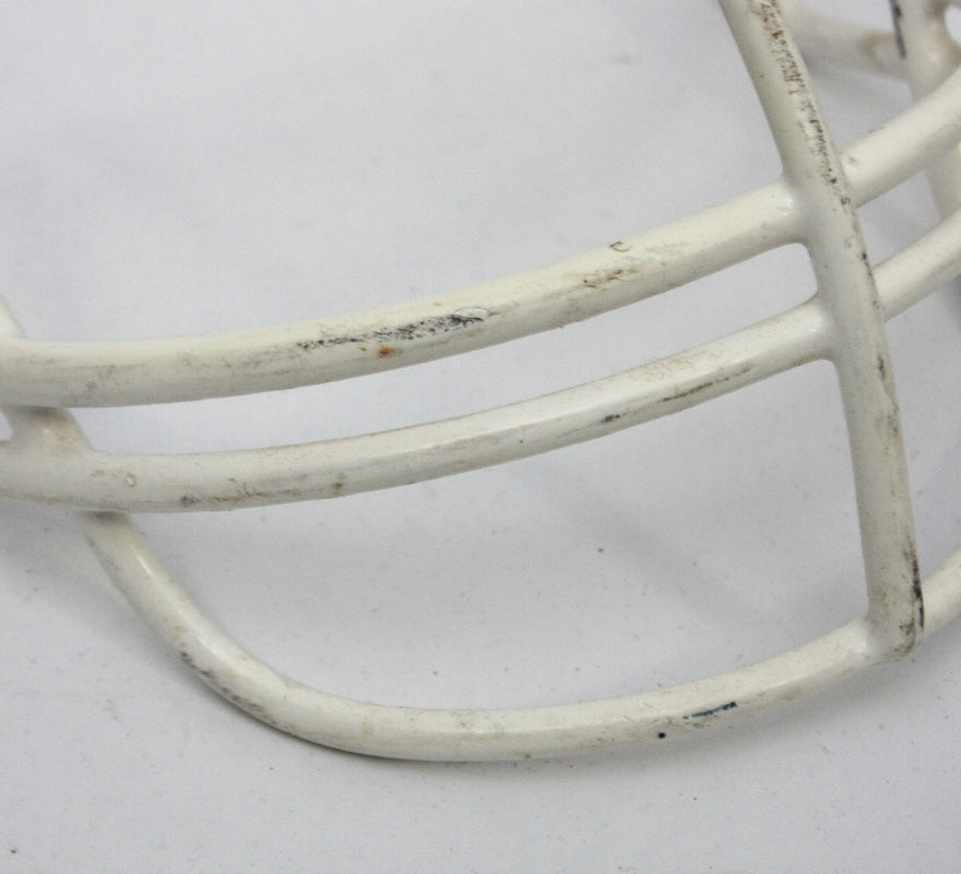 Game Used Vintage 2000s Schutt NOPO Football Helmet Facemask - White