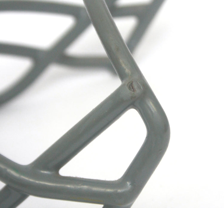 Vintage Game Used 1980s Riddell OPO USFL Football Helmet Facemask Grey 3 Dot LG