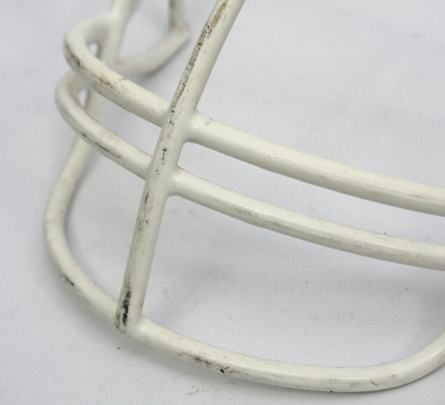 Game Used Vintage 2000s Schutt NOPO Football Helmet Facemask - White