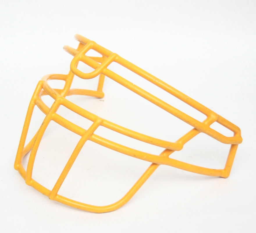 Game used Vintage 2012 Schutt ROPO UB DNA Football Helmet Facemask - Yellow Gold
