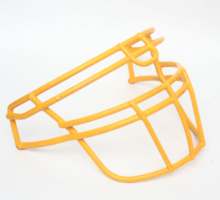 Game used Vintage 2012 Schutt ROPO UB DNA Football Helmet Facemask - Yellow Gold