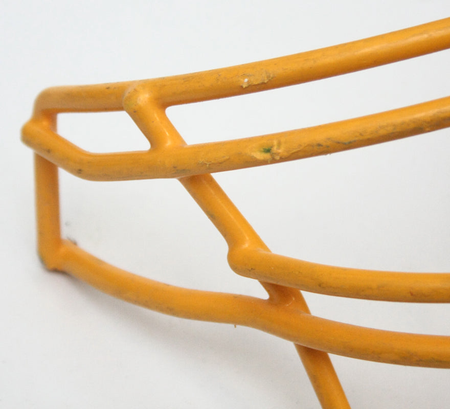 Game used Vintage 2012 Schutt ROPO UB DNA Football Helmet Facemask - Yellow Gold