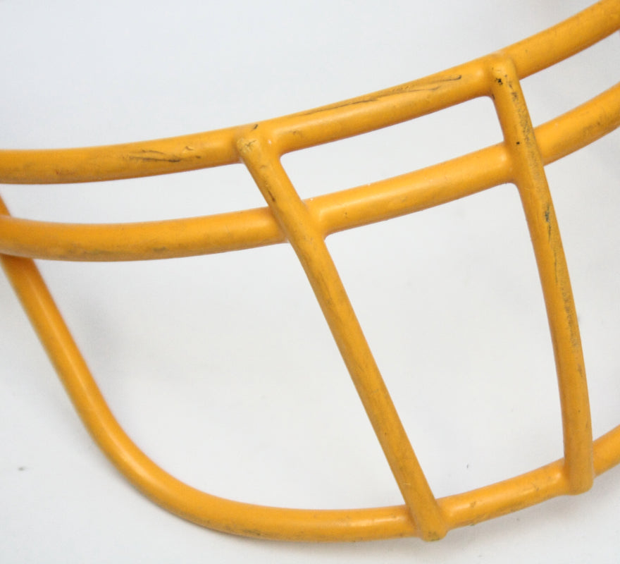 Game used Vintage 2012 Schutt ROPO UB DNA Football Helmet Facemask - Yellow Gold