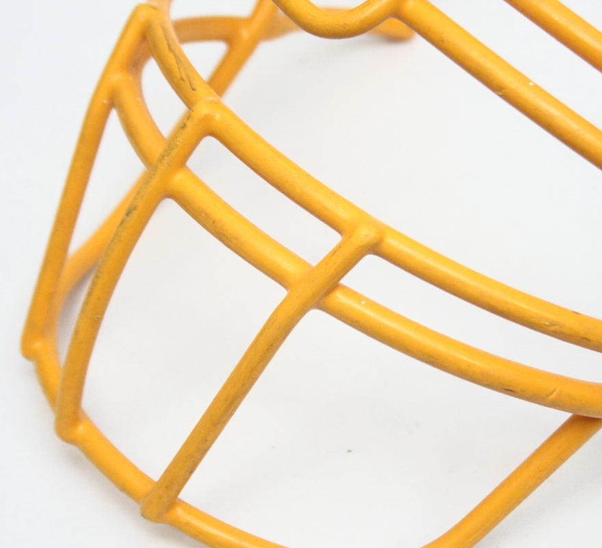 Game used Vintage 2012 Schutt ROPO UB DNA Football Helmet Facemask - Yellow Gold