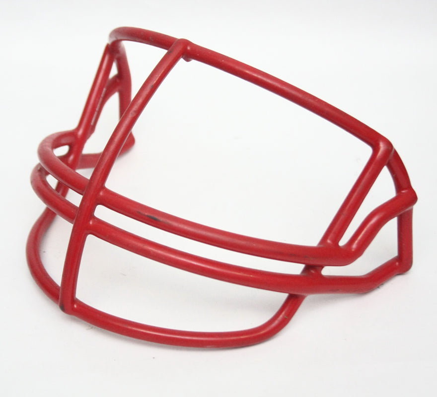 Game Used Vintage 2004 Riddell NOPO Football Helmet Facemask - Scarlet Red