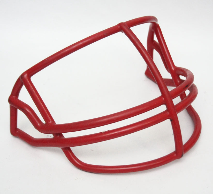 Game Used Vintage 2004 Riddell NOPO Football Helmet Facemask - Scarlet Red