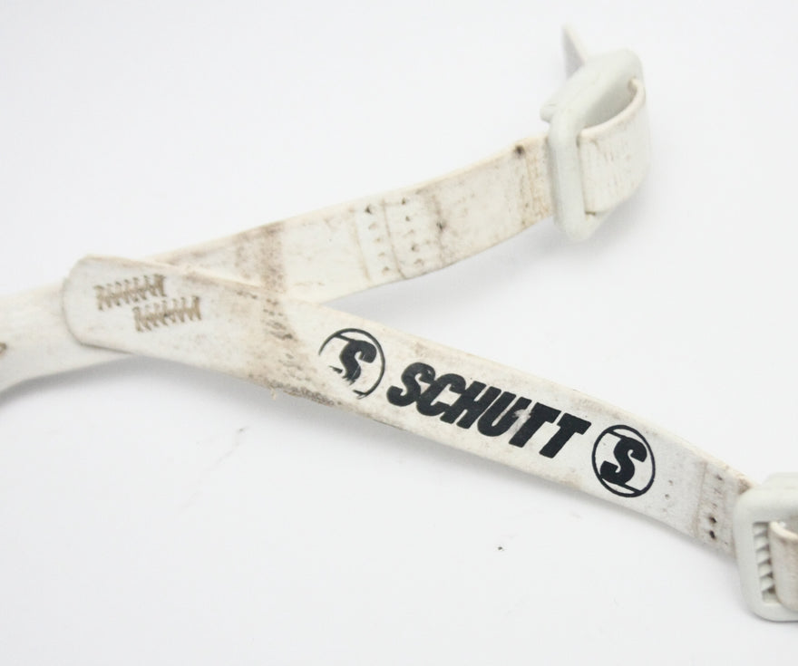 Vintage Game Used 1980s Schutt Four Point Soft Cup Football Helmet Chinstrap