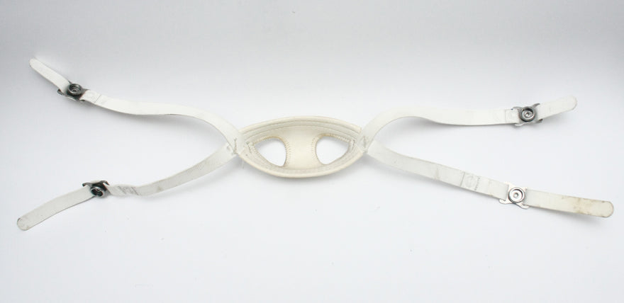 Game Used Tom Brady Style Riddell High Hook Soft Cup Football Helmet Chinstrap
