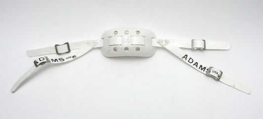 Vintage Game Used 1990 Adams Pro 100 Low Hook Hard Cup Football Helmet Chinstrap