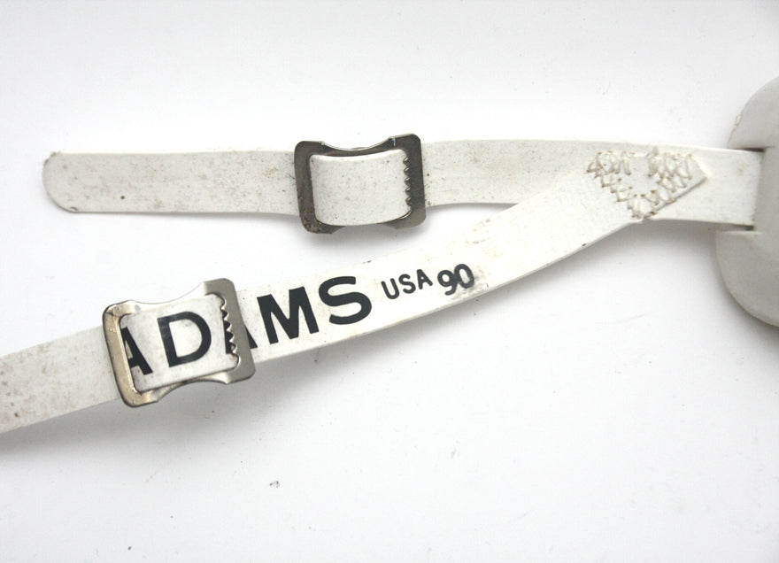 Vintage Game Used 1990 Adams Pro 100 Low Hook Hard Cup Football Helmet Chinstrap