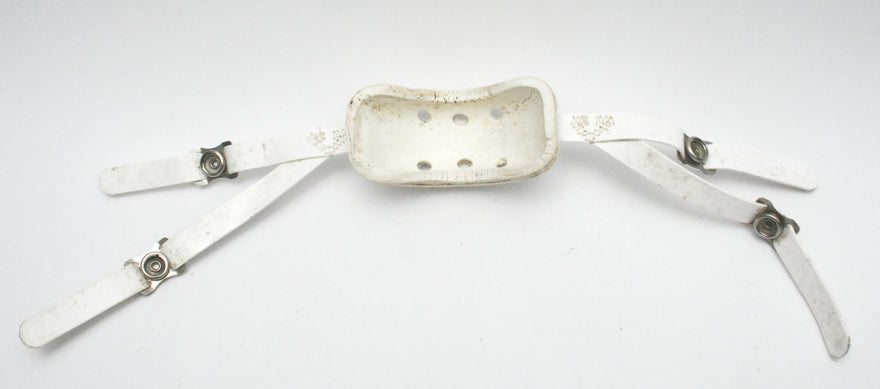 Vintage Game Used 1990 Adams Pro 100 Low Hook Hard Cup Football Helmet Chinstrap