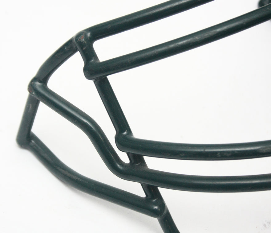 Game Used Vintage 2002 Riddell ROPO-DW Football Helmet Facemask - Dark Green