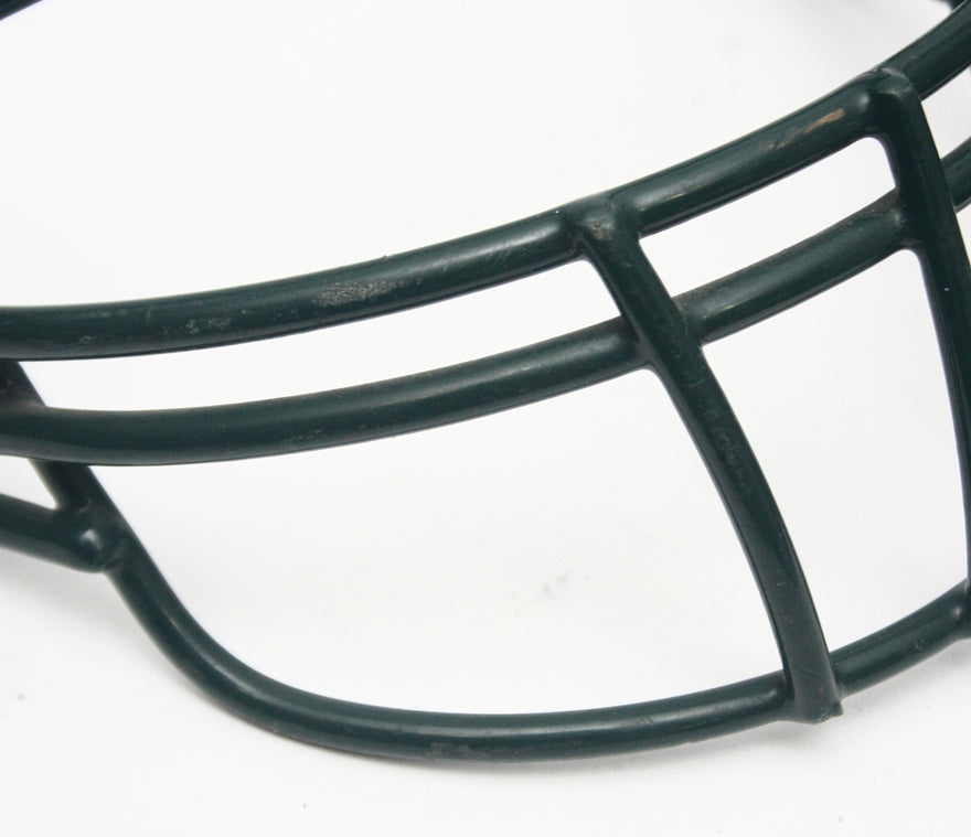 Game Used Vintage 2002 Riddell ROPO-DW Football Helmet Facemask - Dark Green