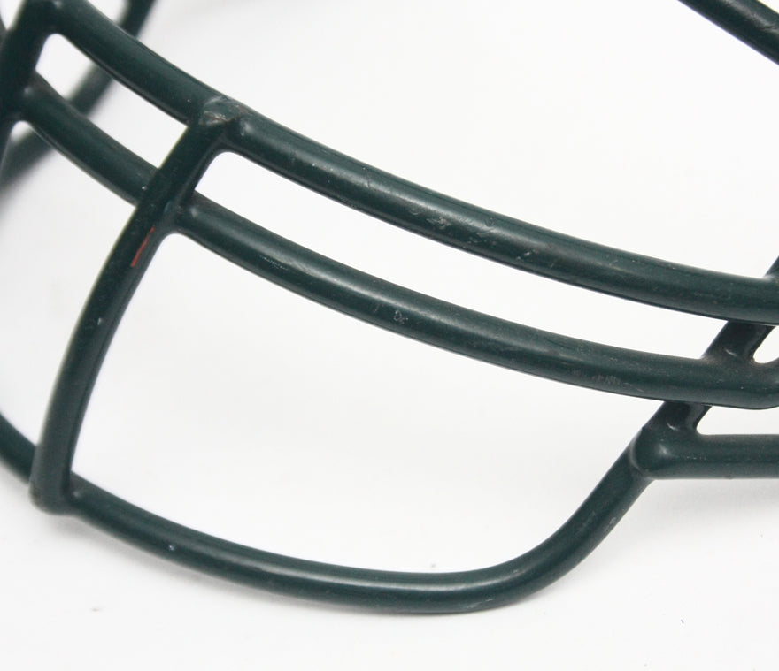 Game Used Vintage 2002 Riddell ROPO-DW Football Helmet Facemask - Dark Green