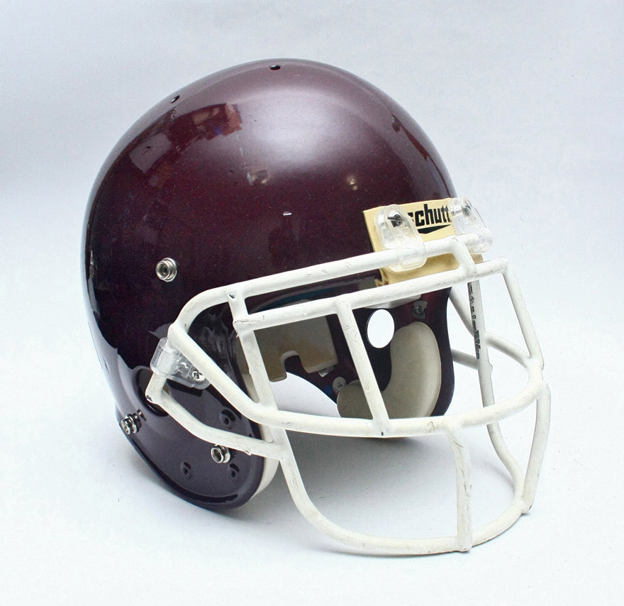 Vintage Game Used Schutt Pro Air II Football Helmet - Maroon - Size Large