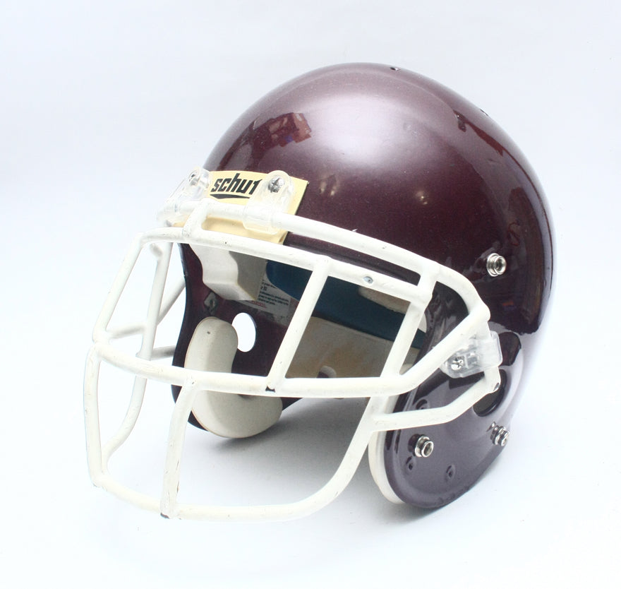 Vintage Game Used Schutt Pro Air II Football Helmet - Maroon - Size Large