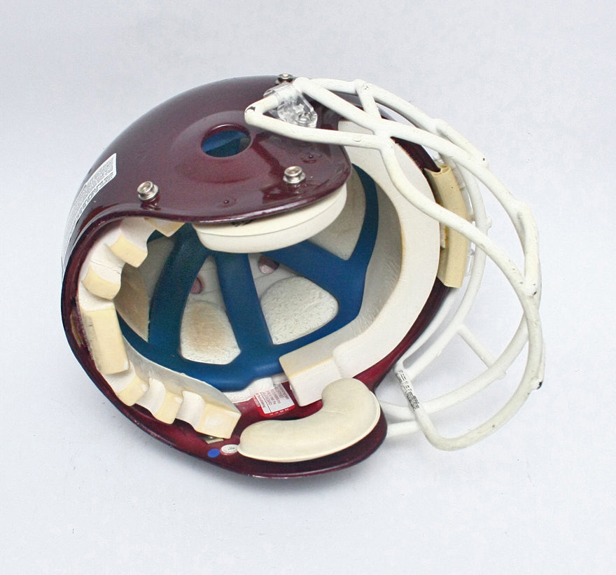 Vintage Game Used Schutt Pro Air II Football Helmet - Maroon - Size Large