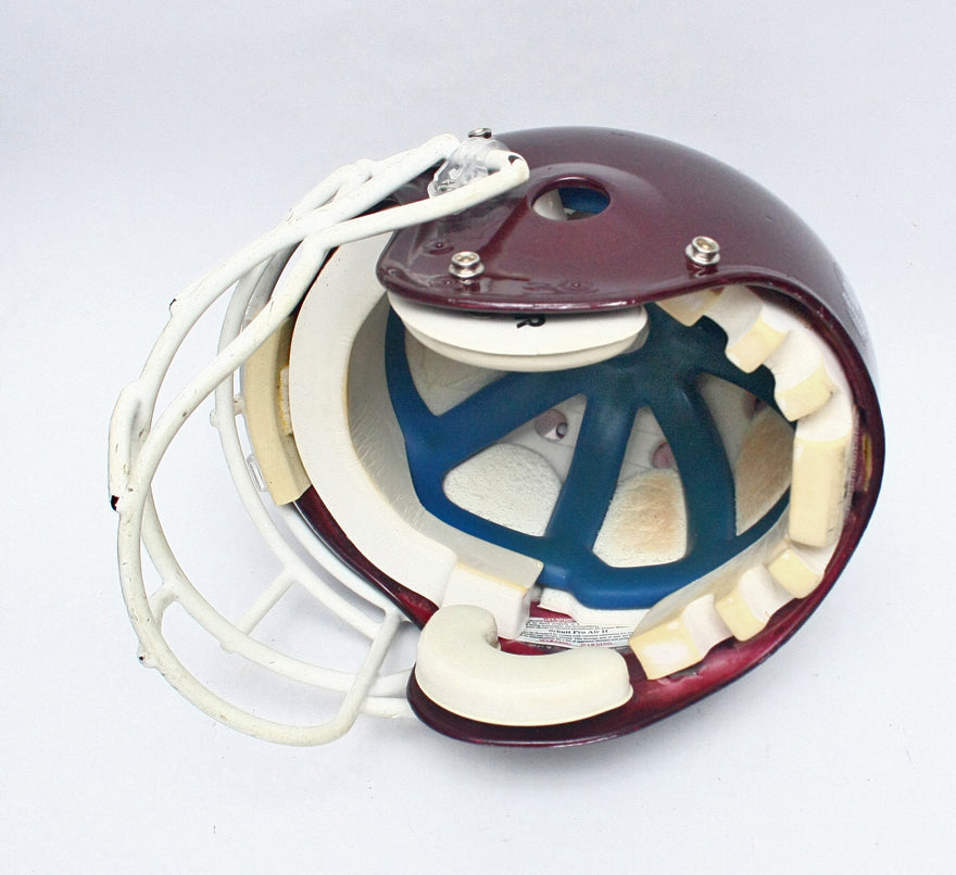 Vintage Game Used Schutt Pro Air II Football Helmet - Maroon - Size Large