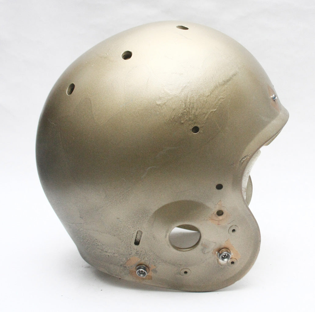 Vintage Game Used Schutt Air Football Helmet - Youth Medium - Gold Metallic