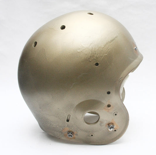 Vintage Game Used Schutt Air Football Helmet - Youth Medium - Gold Metallic