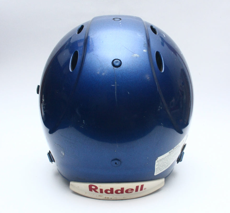 Vintage Game Used Riddell Revolution Football Helmet - Blue Metallic Size Large