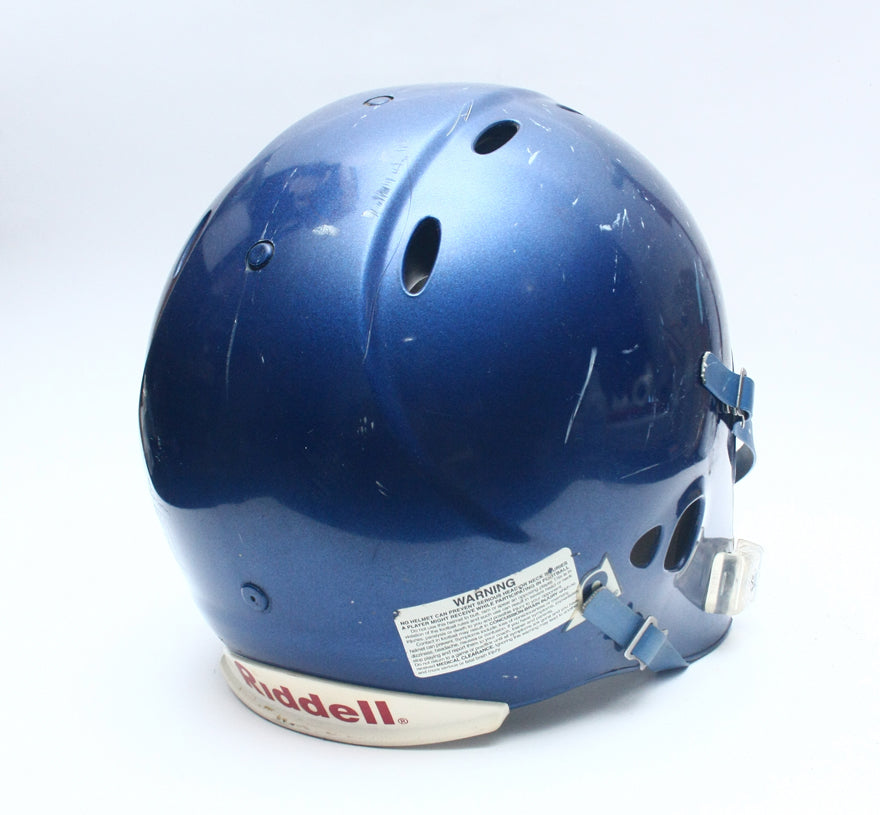 Vintage Game Used Riddell Revolution Football Helmet - Blue Metallic Size Large